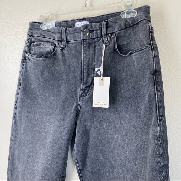Good American Good Classic Raw Hem Jeans Gray 10/30 NWT - Picture 4 of 13
